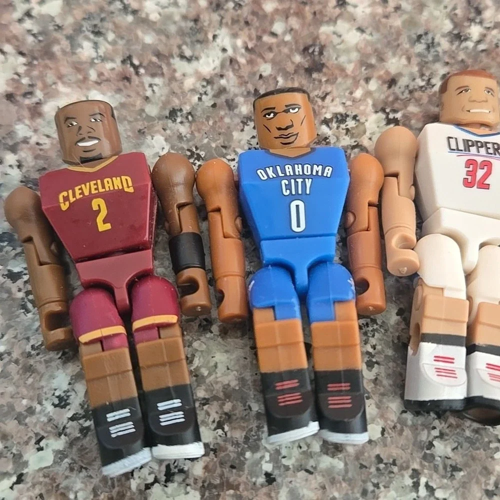 NBA C3 Construction Basketball Figures Lot of‎ 6 LeBron Kyrie Westbrook Loose